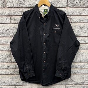 John Deere Men's Classic Black Casual Shirt